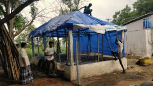 Team Work; Boys Building Additional Shed