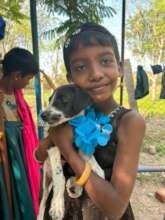 Sathana with a new puppy
