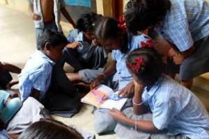 In school uniforms
