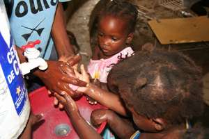Hand washing together