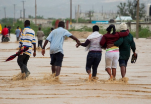 Flooding following the storm. Photo: Reuters