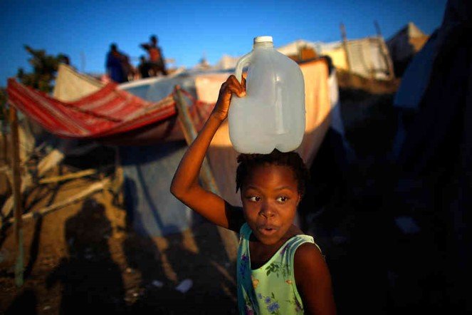 Angie Gathering Water