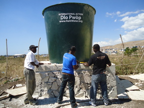 New water tank in Camp Corail