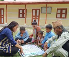 Snake & ladder game which provides  WASH messages