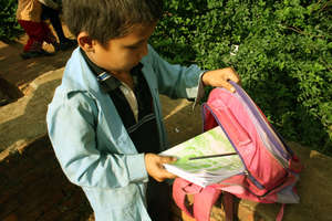 Student with Stationary