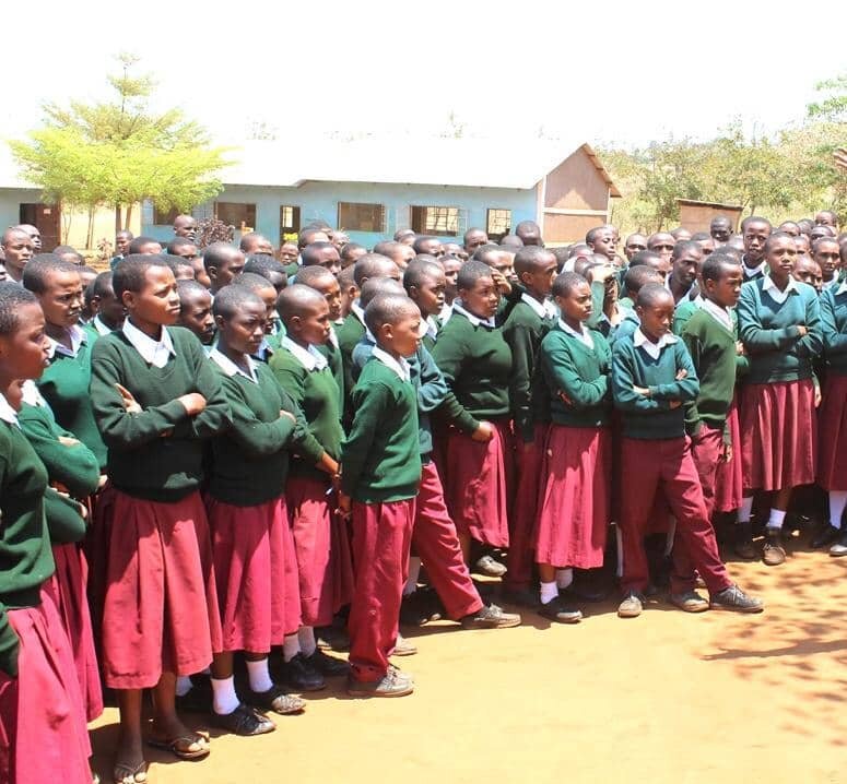 Students of Mbuga attend the sessions