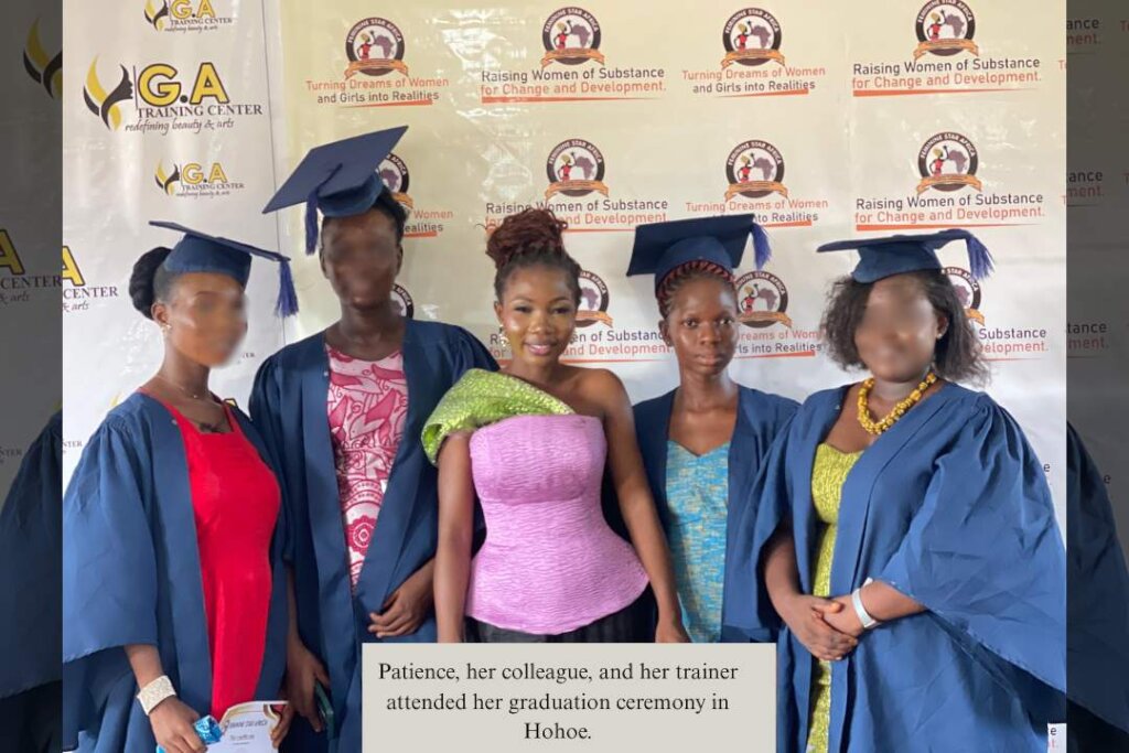Patience graduated with her colleagues