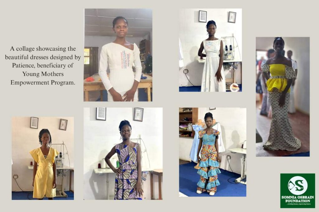 Patience's collage of beautiful dresses designs