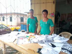 Sewing training for young mother