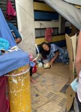 elderly woman happy for one meal