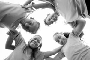 Students on a PE class.