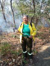 Bolivian volunteer firefighter