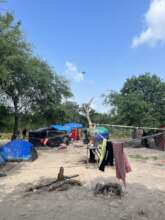 Migrant camp US-Mexico Border
