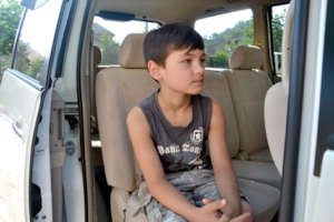 Vladislav in the van