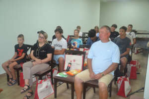 Natalia, Dmitri & Students Hear About TB Incidence