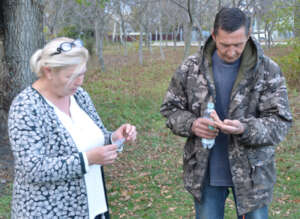 Angela Administers TB Medicine to Vladimir