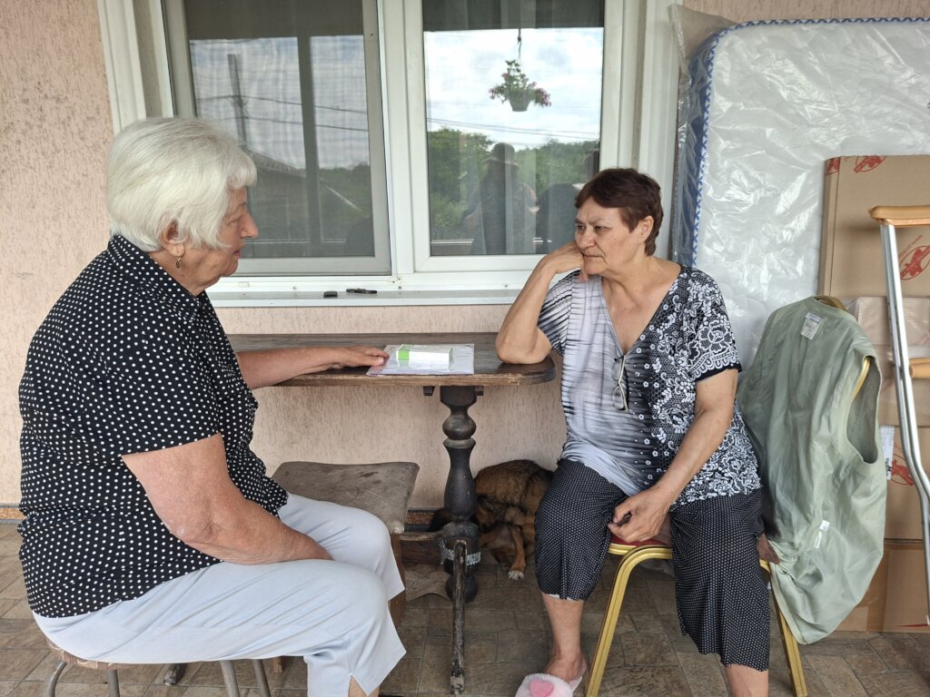 Galina with Patient Feodora in Reutel Village