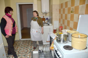 Galina & Dora in Centre's Kitchen