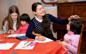 High School Students and Children
