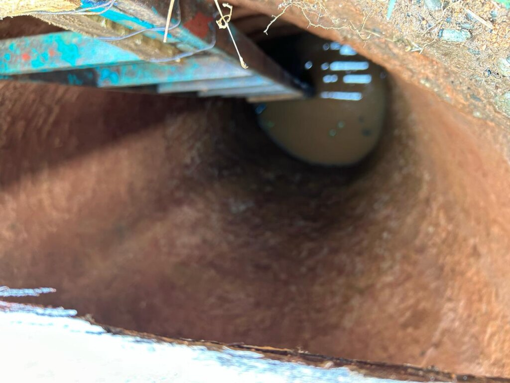 Septic area excavation progress