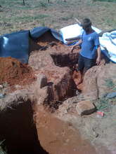 Installing 4 field lysimeters for research