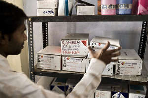 Boxes of TB medication