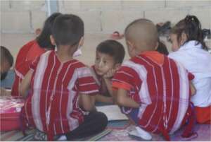 Students in Kwe Ka Buang Learning Center class