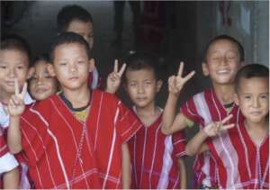 Students at Kwe Ka Buang Learning Center