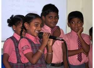 Ramya introduces herself to visitors