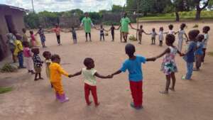 Preschool students with newly trained teachers