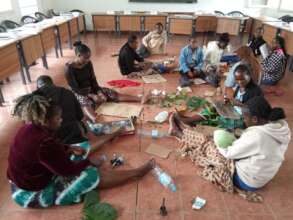 Preschool teachers during the training