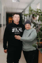 Nataliia with her husbent