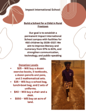 Build a School for a Child in Rural Freetown