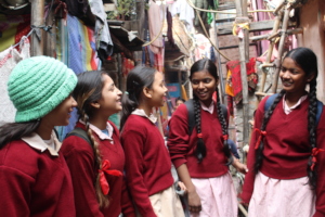 Children going to school