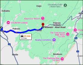 Map Of Nsawam-Aburi Rd