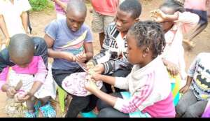 Kids prepared their food