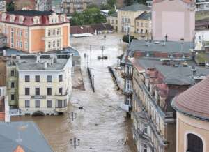 Flood in Kodzko in Poland