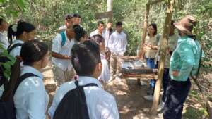 Kids in workshops on birdwatching and environment