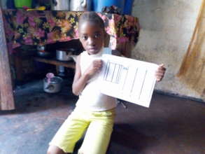 A Little Girl Proud of her School Report
