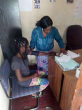 A health check-up in progress