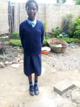 This little girl loves school