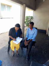 A health check-up during a home visit