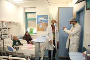 Operators working with young patients in Beit Jala