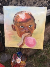 April Canvas painting at Guest House Jane Naivasha