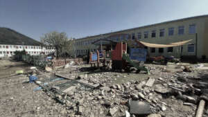 flood-damaged playground