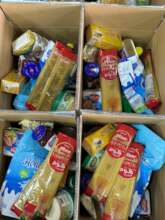 the inside of a food parcel
