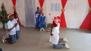 Students Dramatising at the End of Year Event 2024