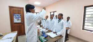Some OSNON Academy students in science class