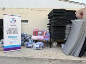 Living supplies for newly displaced refugees