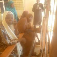 Working on new loom at our weaving studio in Niame